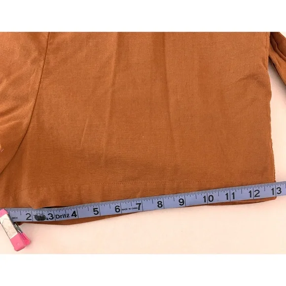 Abercrombie & Fitch Reddish Brown Adjustable Strap Belted Romper, w/ Pockets, M - Picture 8 of 14